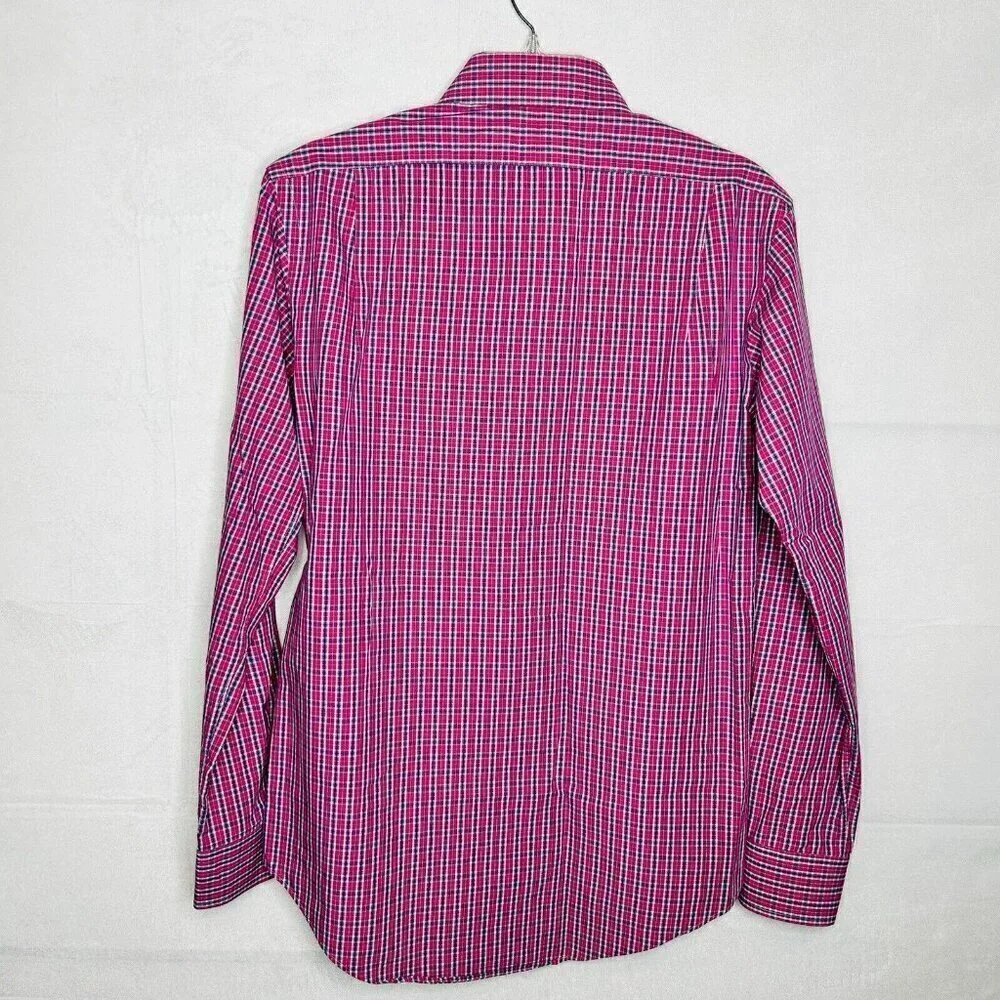 Polo Ralph Lauren Button-Down Shirt Men's Sz 14.5 32/33 Pink Plaid